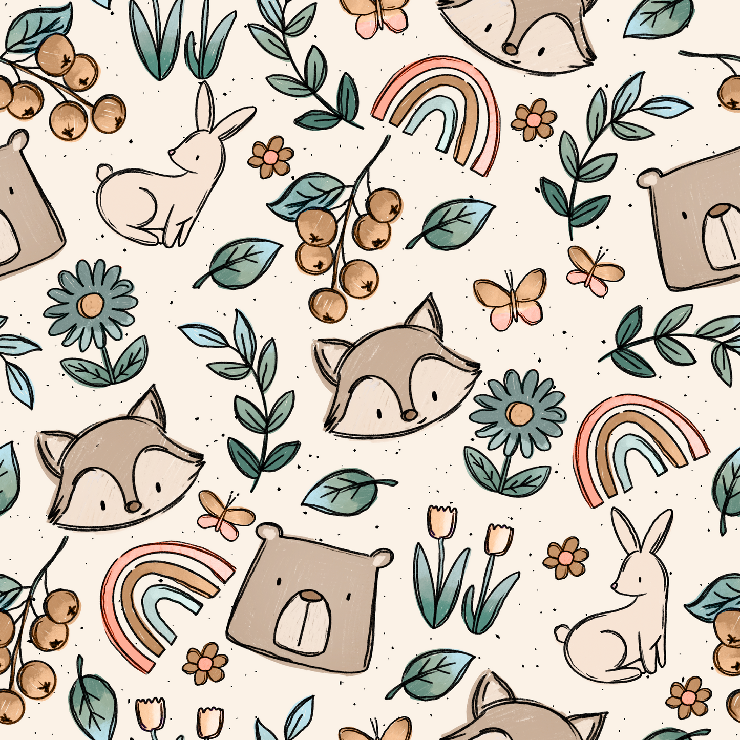 Spring Animals French Terry