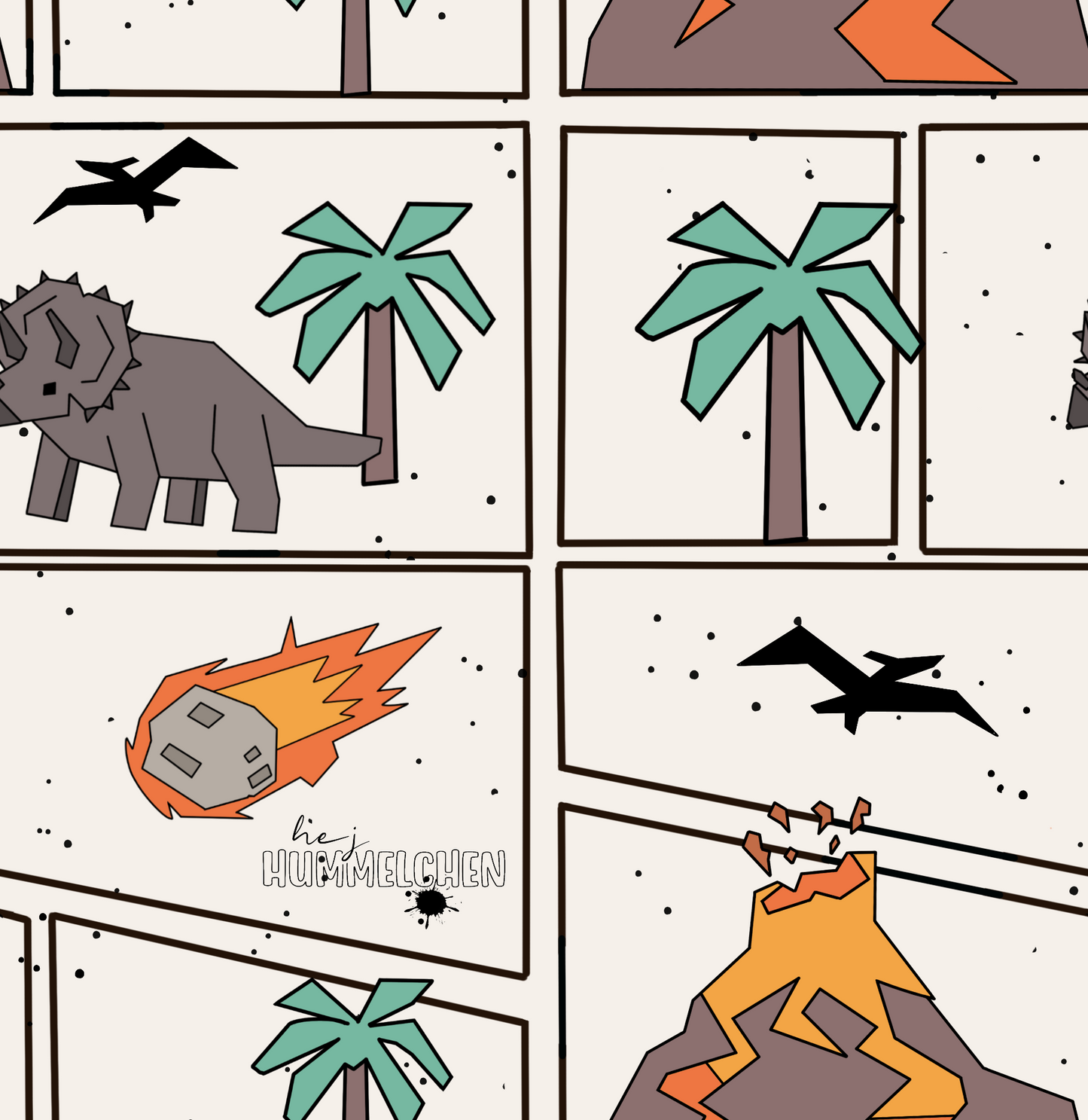 Dino Comic Beige