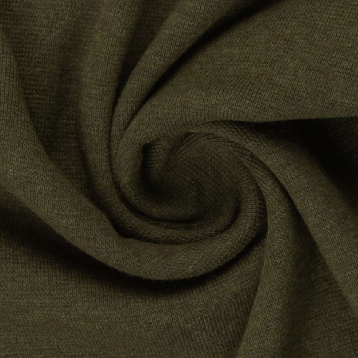 Bündchenstoff Khaki meliert