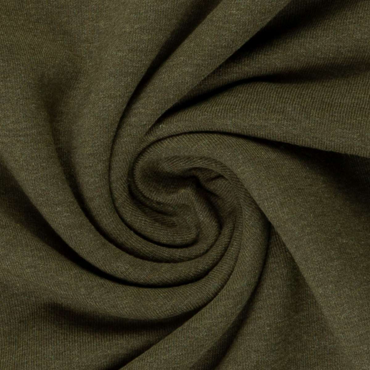 French Terry khaki meliert