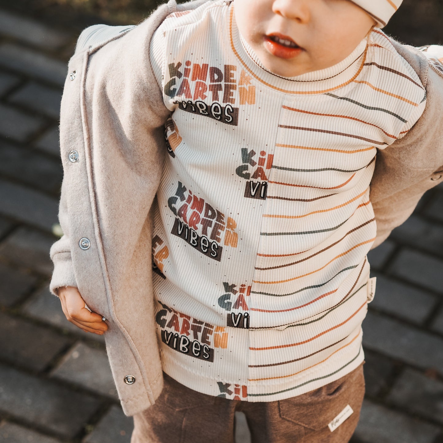 Bio Ribjersey Stripes Kindergarten Vibes,