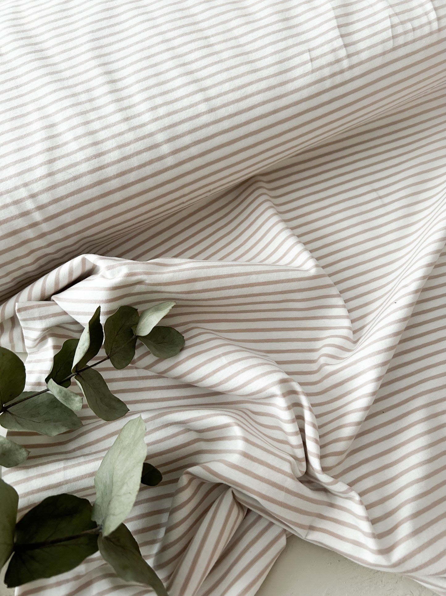 Jersey streifen beige