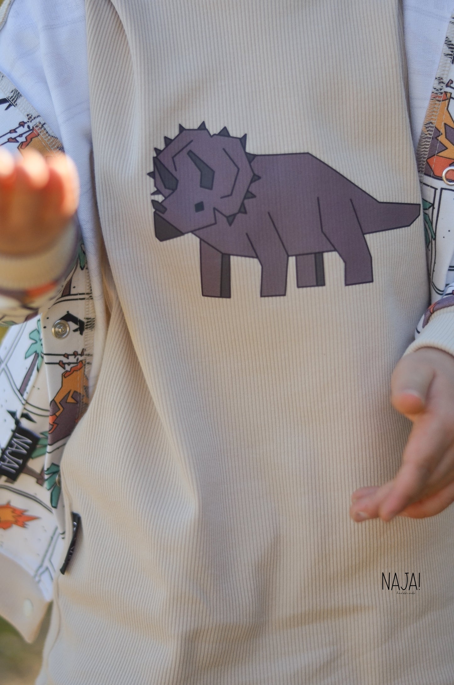 Ribjersey Hellbeige